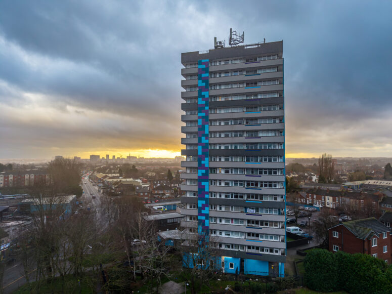 High-rise residential tower with passive fire protection works